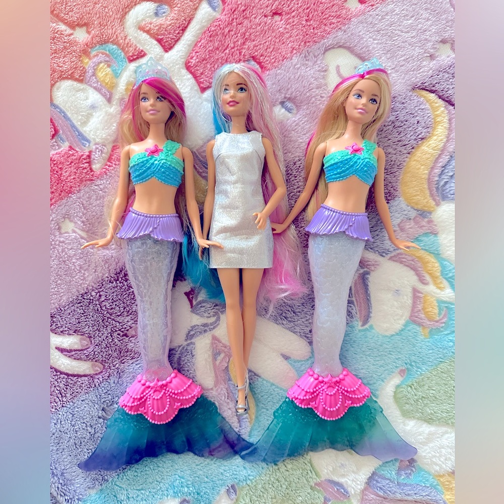 Magical Mermaid Barbie Dolls Set with Classic Barbie Included!
